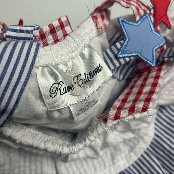 Rare Editions 2 Piece Patriotic 4th of July Outfit Size 12 Months Baby - Picture 5 of 9